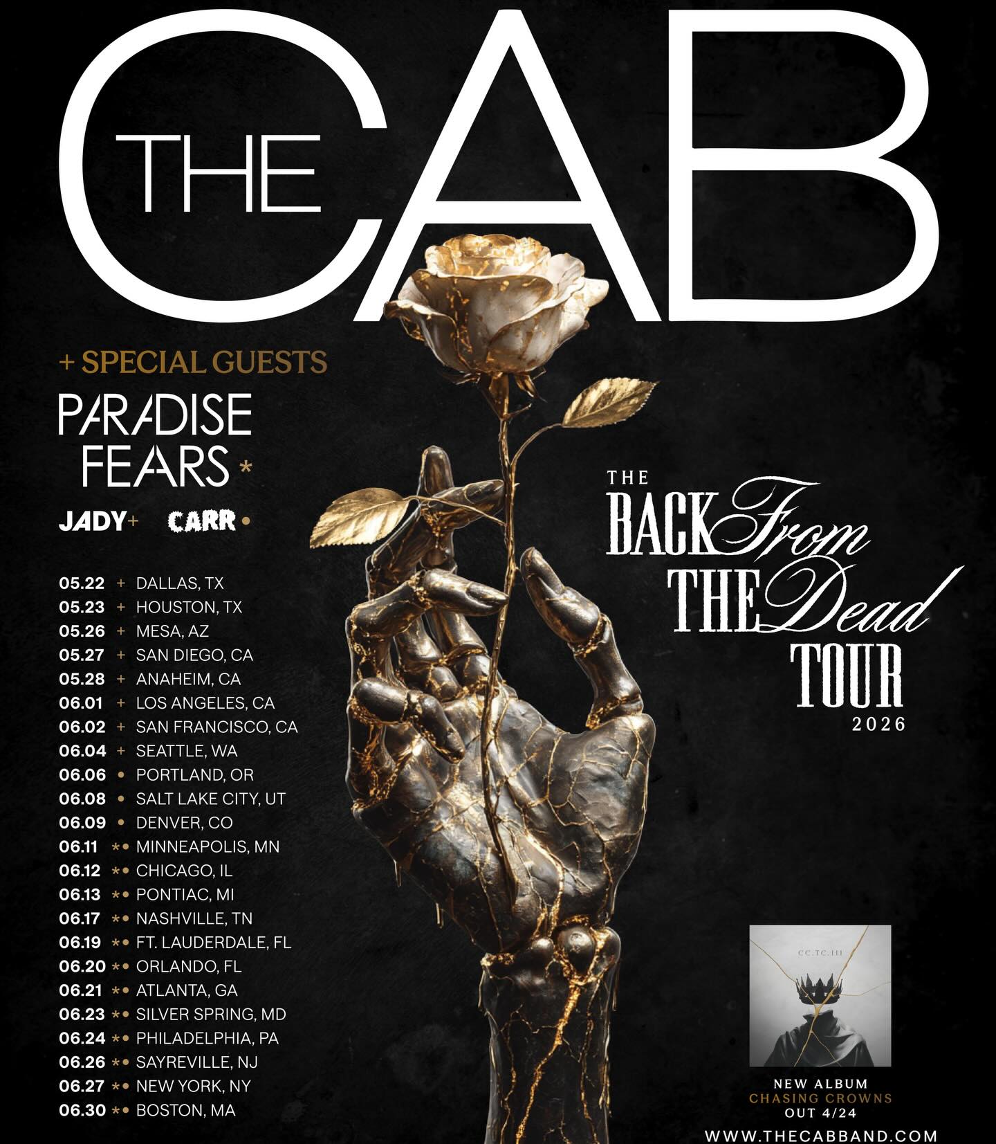 Paradise Fears The Back From The Dead Tour Poster 2026